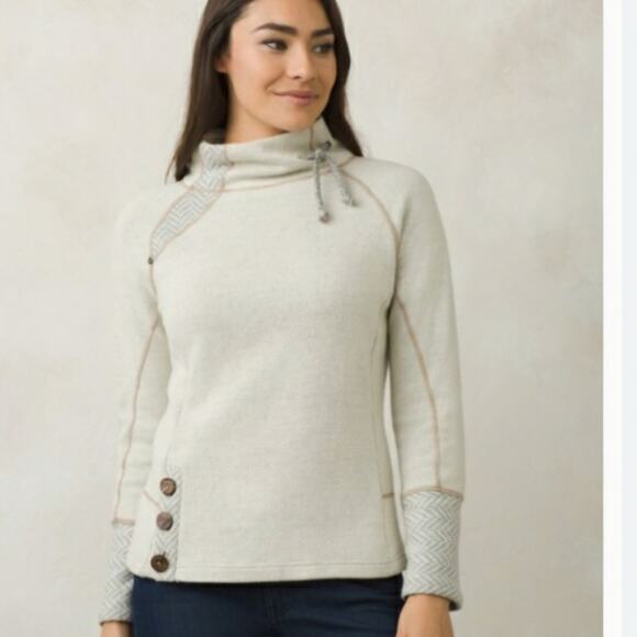 prAna Tops - Prana Lucia recycled wool blend knit sweater w/ plush lining woman's size XS